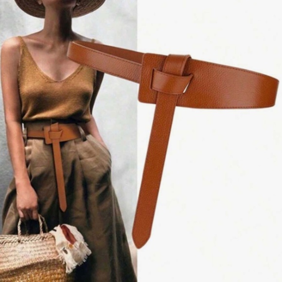 Camel Brown Belt Faux Leather PU - Picture 6 of 6